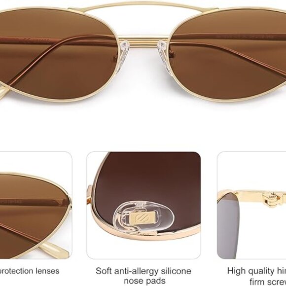 Retro Narrow Cat Eye Sunglasses main image 5